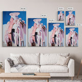 Western Saddle, black cowgirl painting, horse wall art, cowboy art, vintage horse art, extra wide art, boho art, Canvas Print