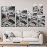 Desert Wolf, Wildlife Painting, Moody Art, Southwest Wall Art, Rustic Decor, Nature Scene, Canvas Print, Farmhouse Art