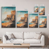 Irish Cliffs Painting, Ireland painting, coastal decor, landscape painting, nautical wall art, seascape painting, Canvas Print