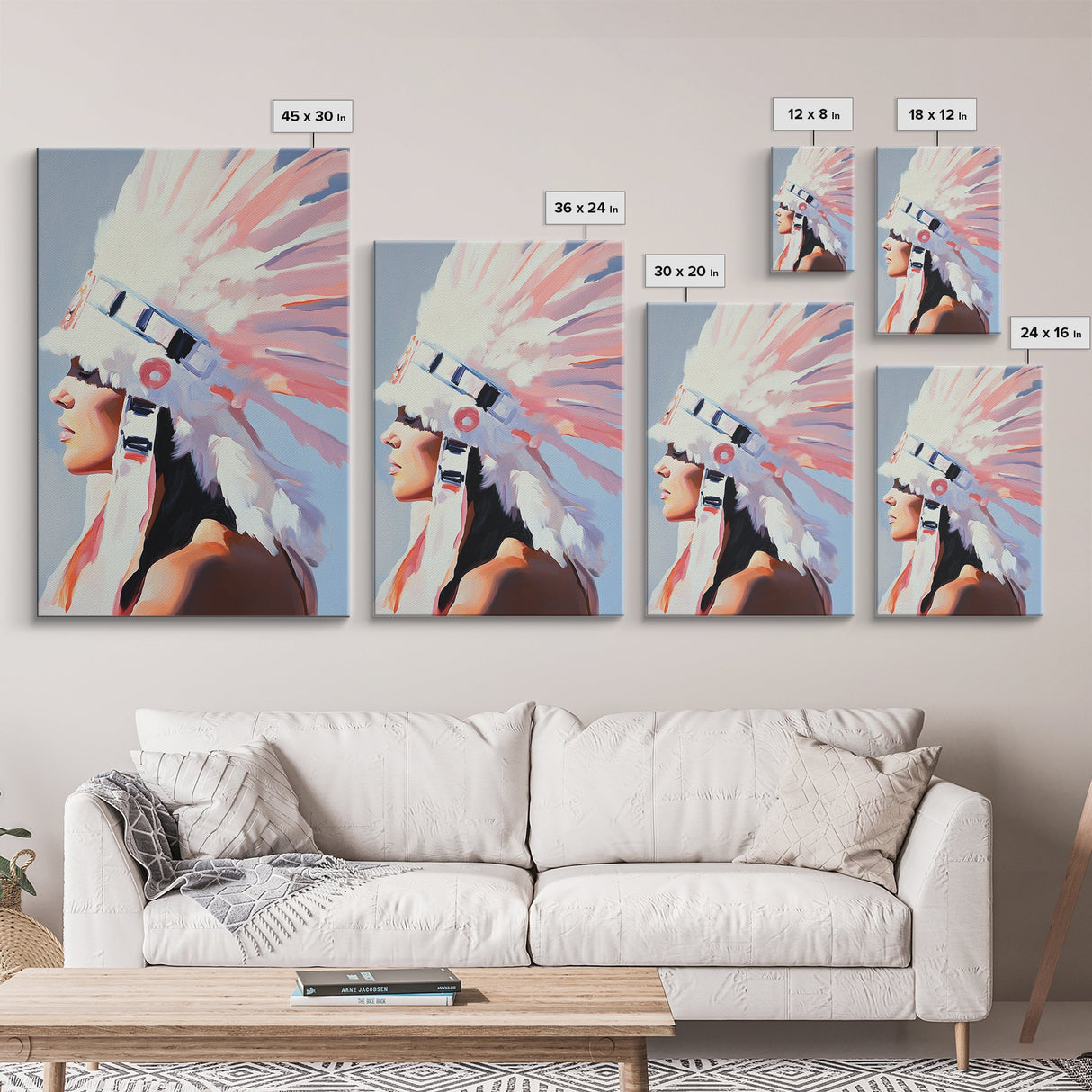 Goddess Art Print, Light Pink Wall Art, Afrocentric Wall Art, Framed Canvas Print, Moody Art, Boho Aesthetic, Bedroom Art, Gift Idea