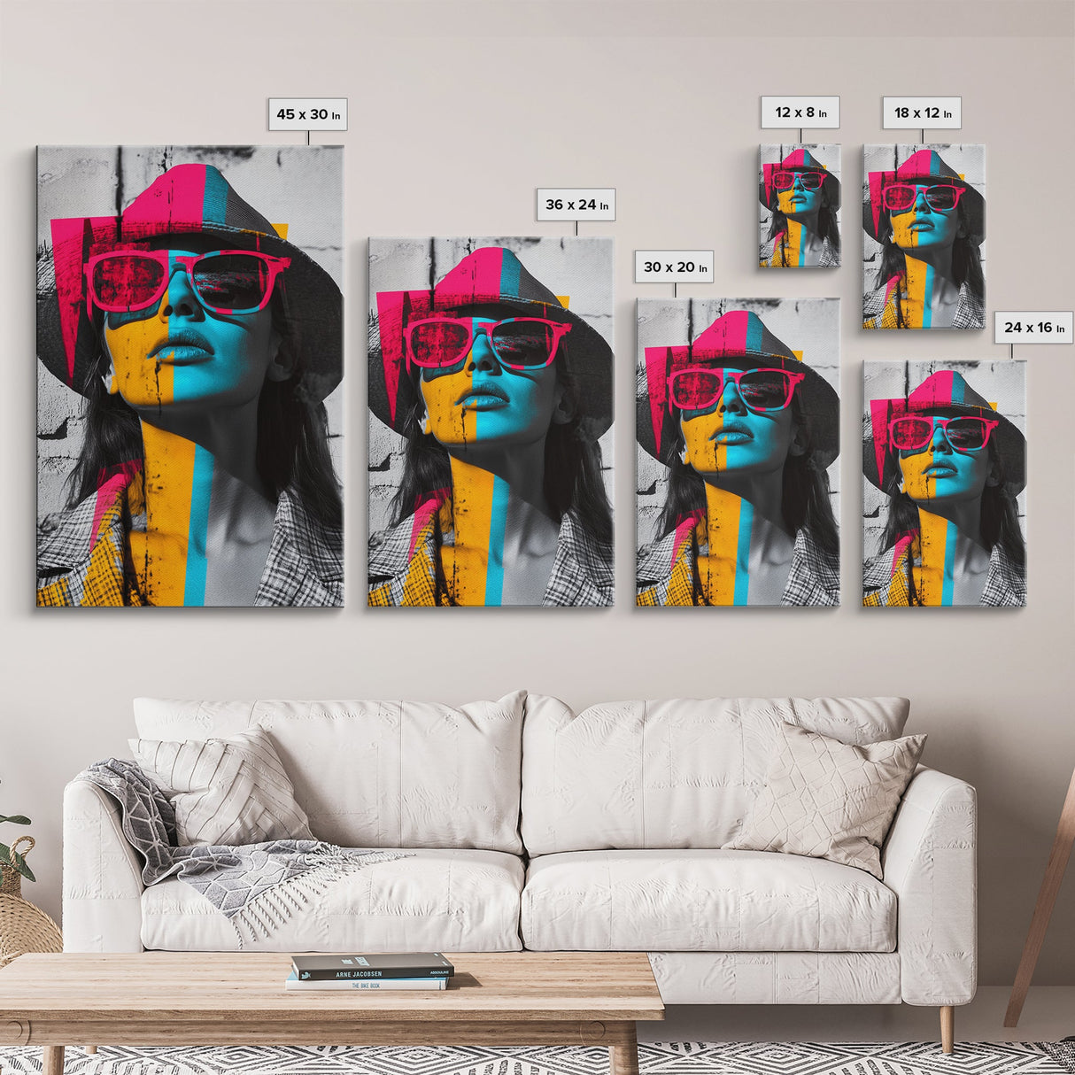 Urban Pop Art, Woman Portrait, Graffiti Wall Art, Chicano Art, Contemporary Art, Gift Idea, Framed Canvas Print, Whimsical Art