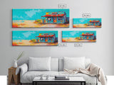 Southwest Wall Art, Framed Canvas Print, Chicano Art, Rustic Decor, Extra Wide Art, Joshua Tree Art, Moody Art, Above Sofa Art, Gift Idea