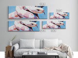 Albino Snake, reptile art, animal wall art, wildlife painting, moody wall art, extra wide art, rustic decor, framed canvas print