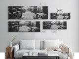 Old Wooden Dock, Moody Art, Canvas Print, Coastal Decor, Rustic Wall Art, Wabi Sabi Art, Extra Wide Art, Nautical Wall Art