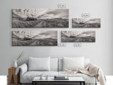 Abandoned cabin, western landscape, rustic wall art, panoramic art, extra wide art, southwest wall art, framed canvas print, farmhouse decor