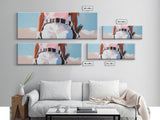 Cowgirl Painting, black cowgirl painting, western wall art, coastal cowgirl wall art, rustic decor, vibrant art, framed canvas print