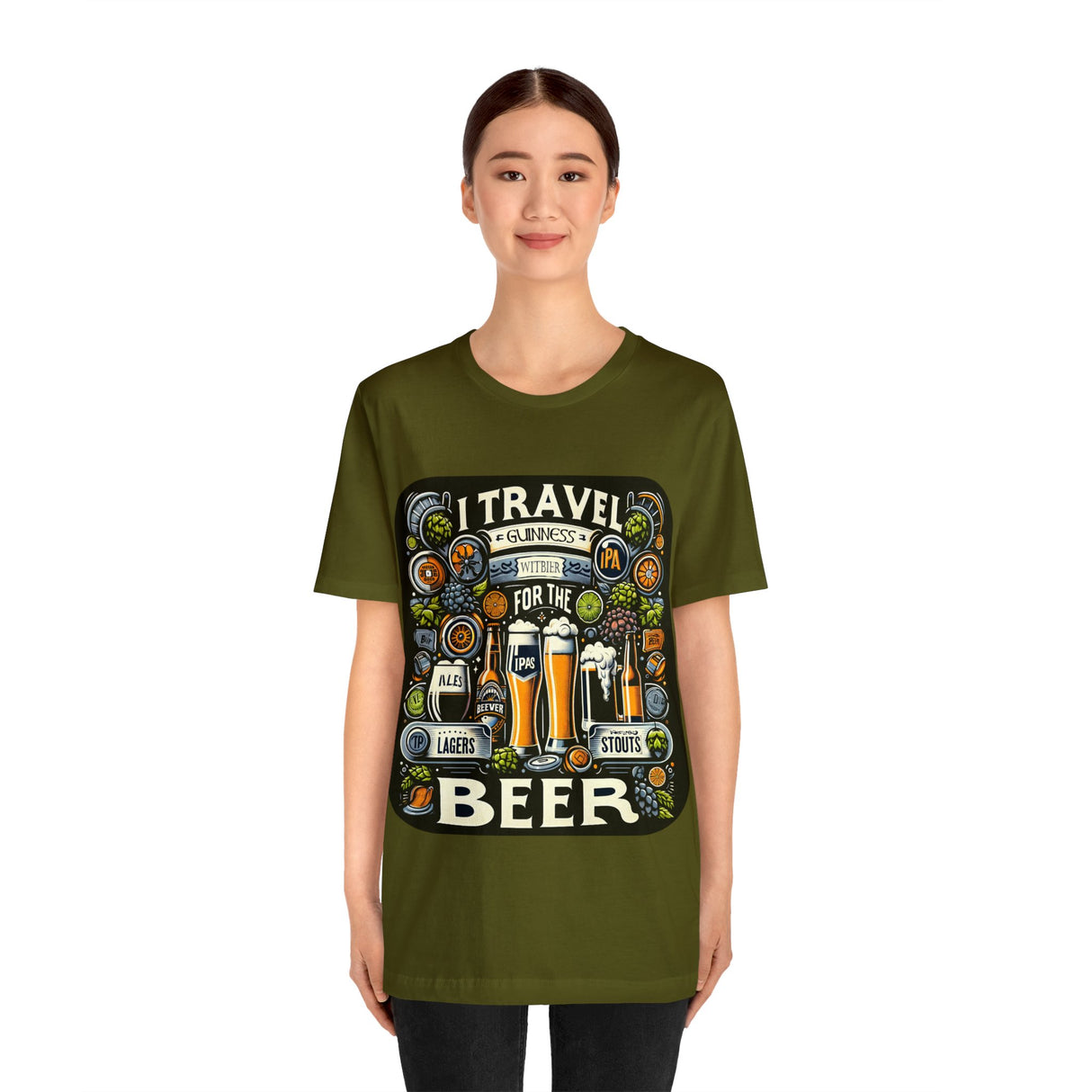 "I Travel for The Beer" full color T-shirt