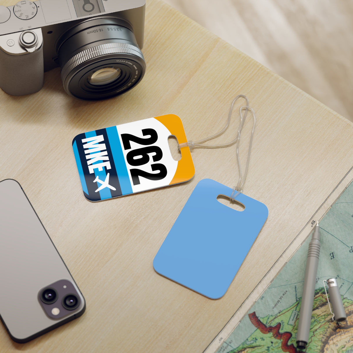 Milwaukee Wisconsin,  Area Code / Airport Tag for Bags and Luggage - 262 / MKE