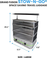Dark Gray Large Stow N Go Hanging Travel Shelves