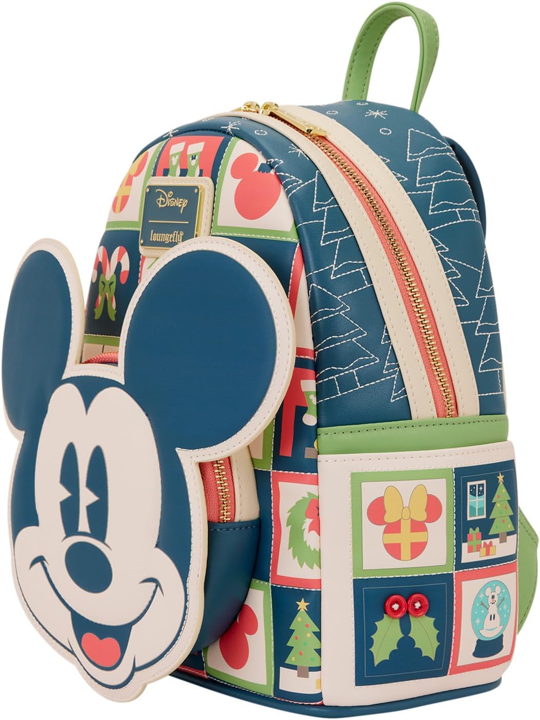 Loungefly Mickey and Minnie Holiday Mini Backpack