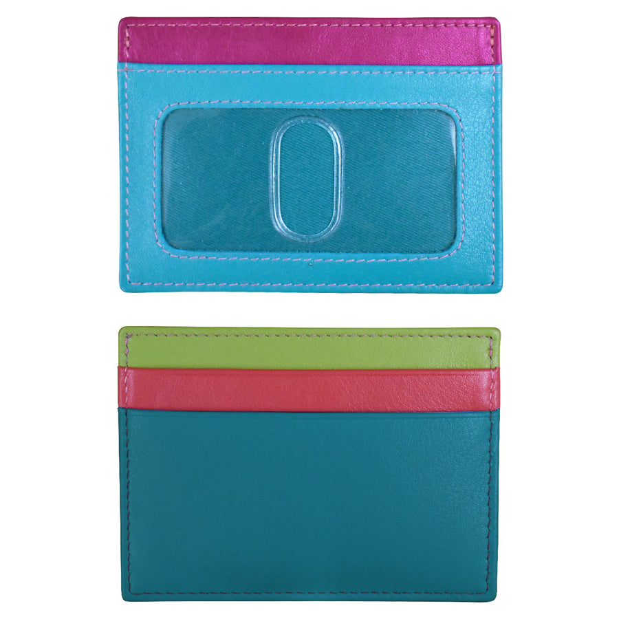 Porta CC/ID de cuero con bloqueo RFID en negro de ili New York