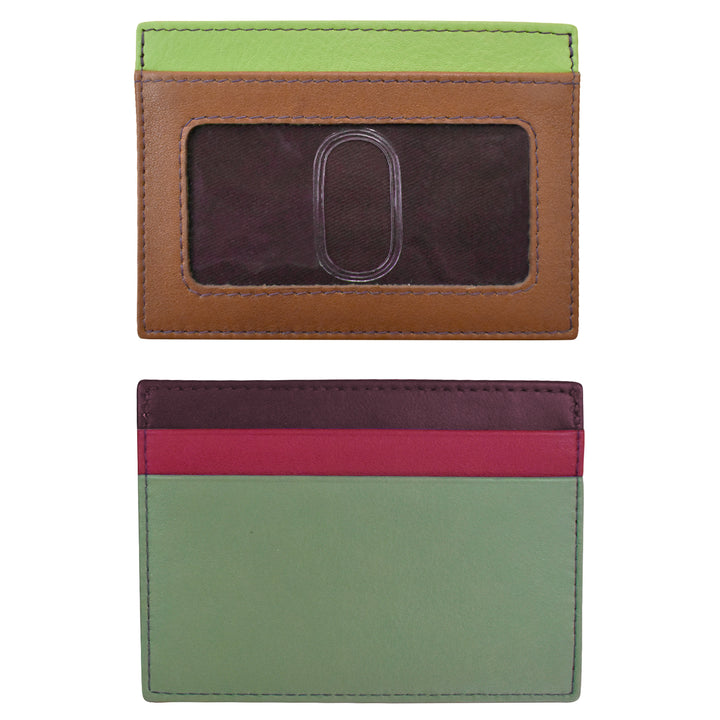 Porta CC/ID de cuero con bloqueo RFID en negro de ili New York