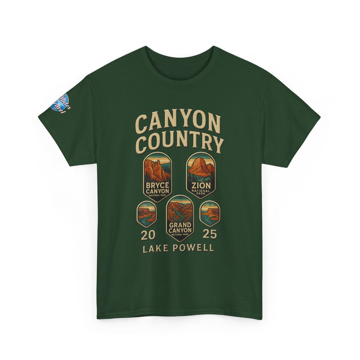 Custom Latitudes Travel - Canyon Country Tee, Adventure T-Shirt, National Park Shirt, Travel Souvenir Gift, Retro Tour Shirt, Hiking Apparel, Unisex Cotton Top