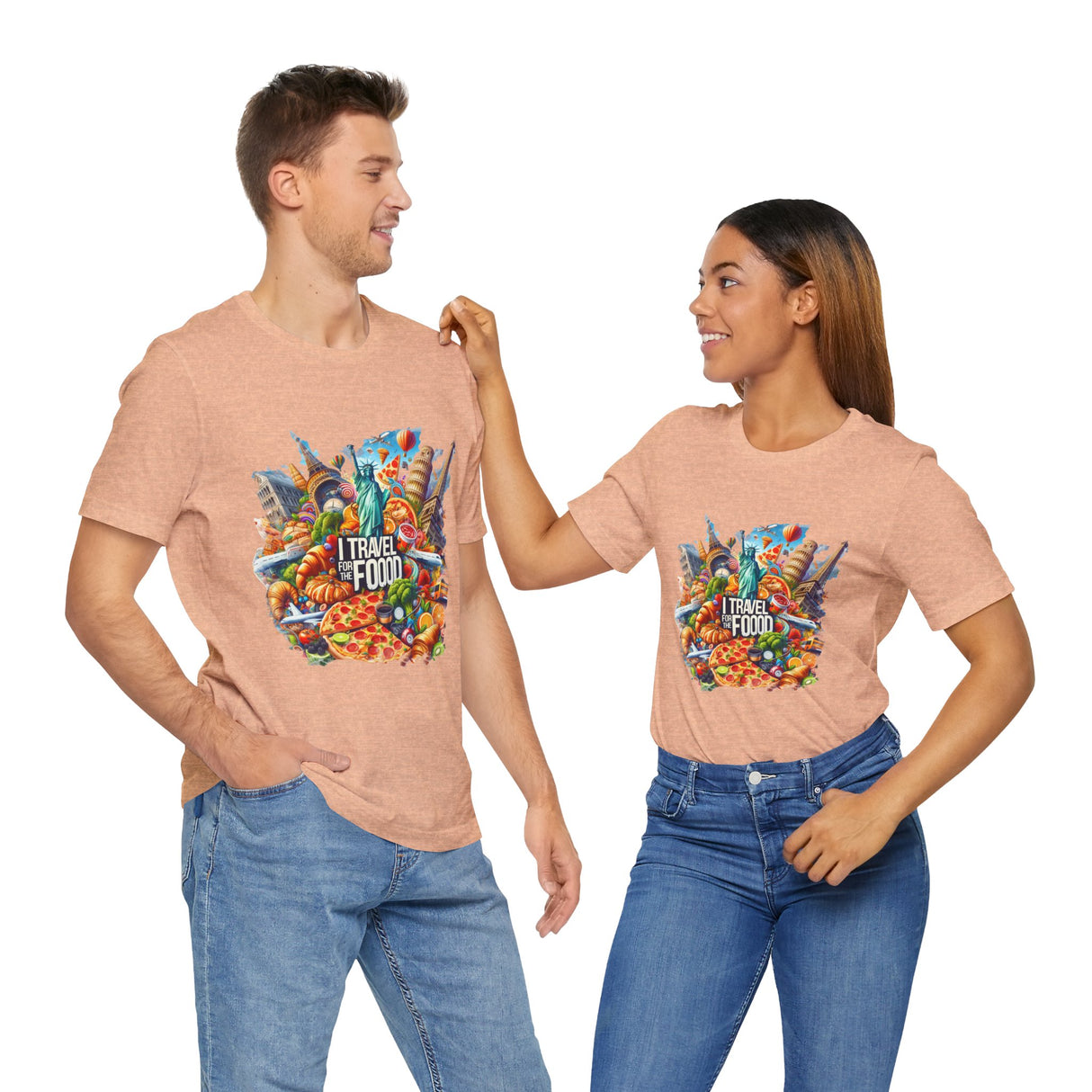 "I Travel for The Food" full color T-shirt