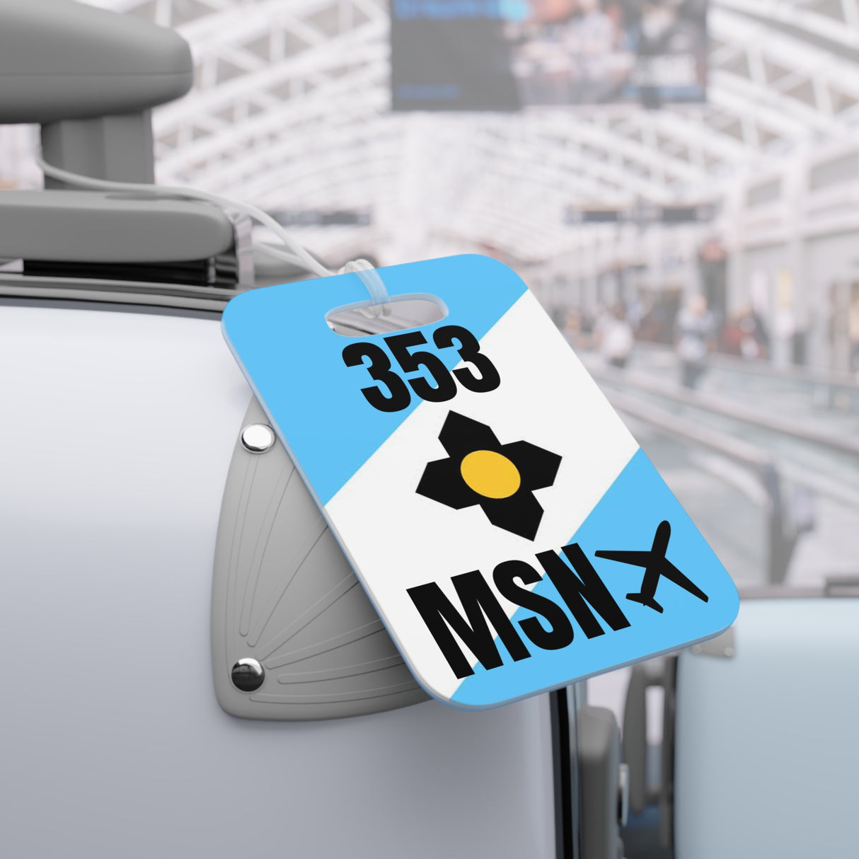 Madison Wisconsin,  Area Code / Airport Tag for Bags and Luggage - 353 / MSN