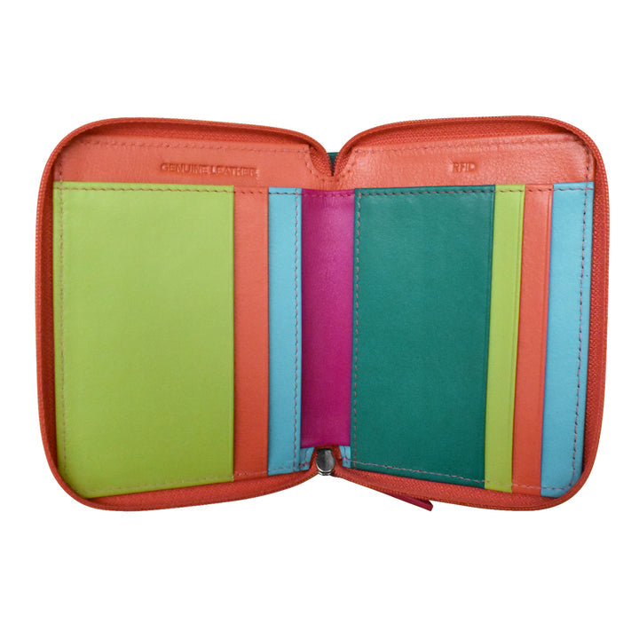 Small Multi Color Zip Wallet (7858) by ili New York