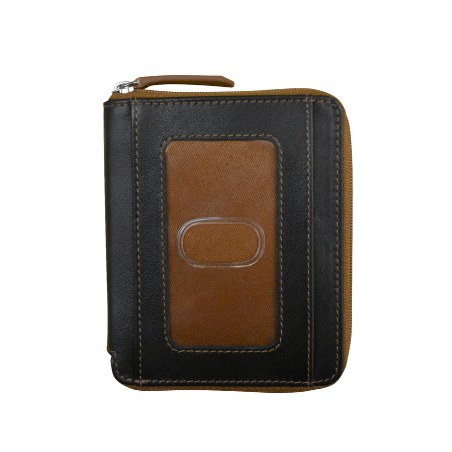 Small Two Tone Zip Around Wallet (7860) by ili New York