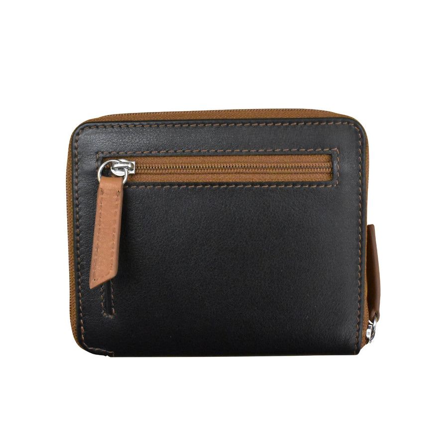 Small Two Tone Zip Around Wallet (7860) by ili New York