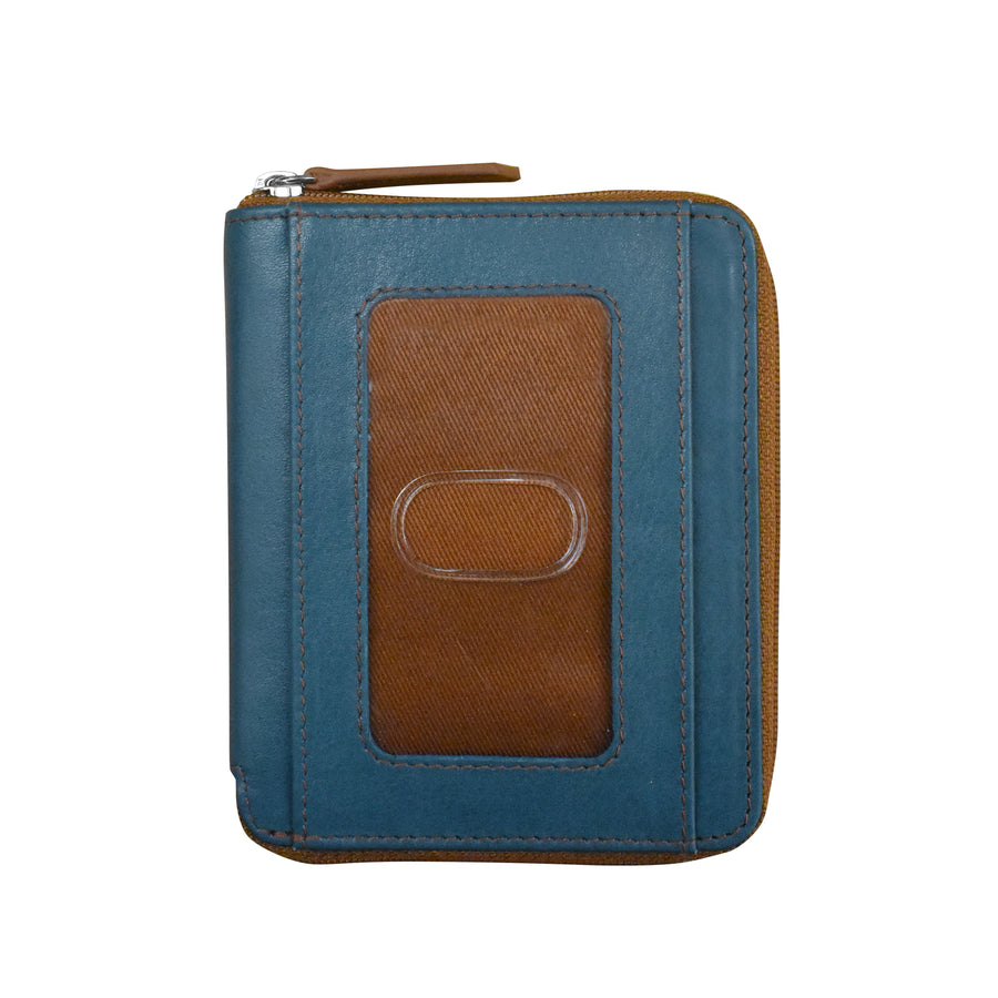 Small Two Tone Zip Around Wallet (7860) by ili New York