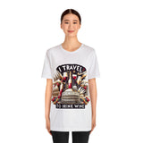 "I Travel to Drink Wine" full color T-shirt