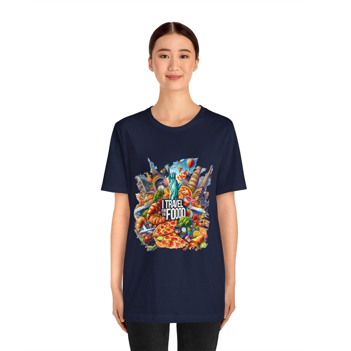 "I Travel for The Food" full color T-shirt