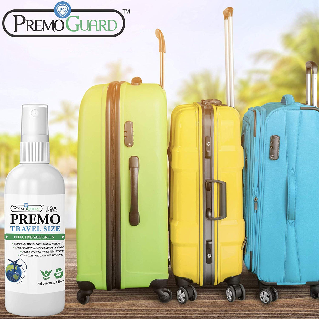 Spray para matar chinches y ácaros – Tamaño de viaje de 3 oz – Natural no tóxico