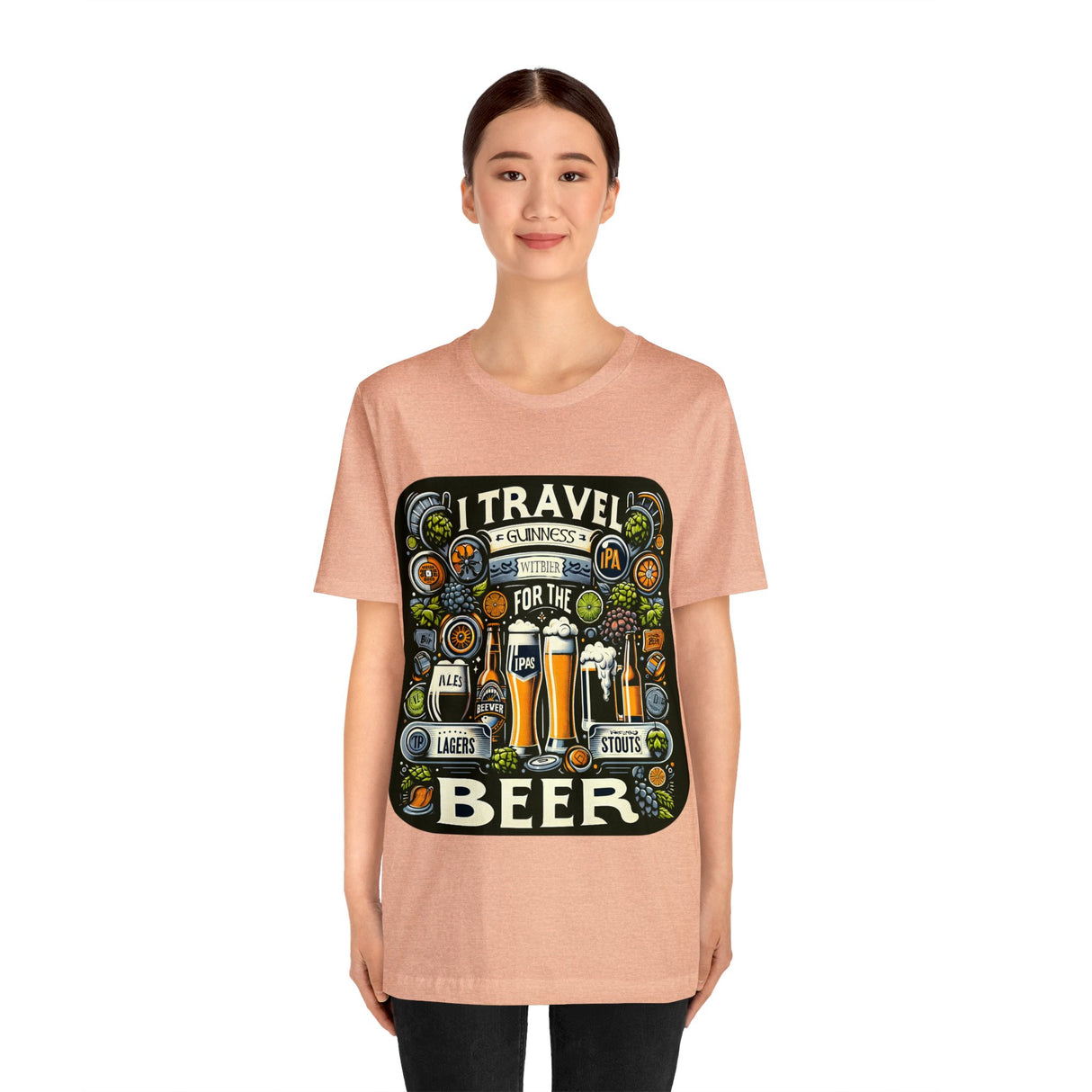 "I Travel for The Beer" full color T-shirt