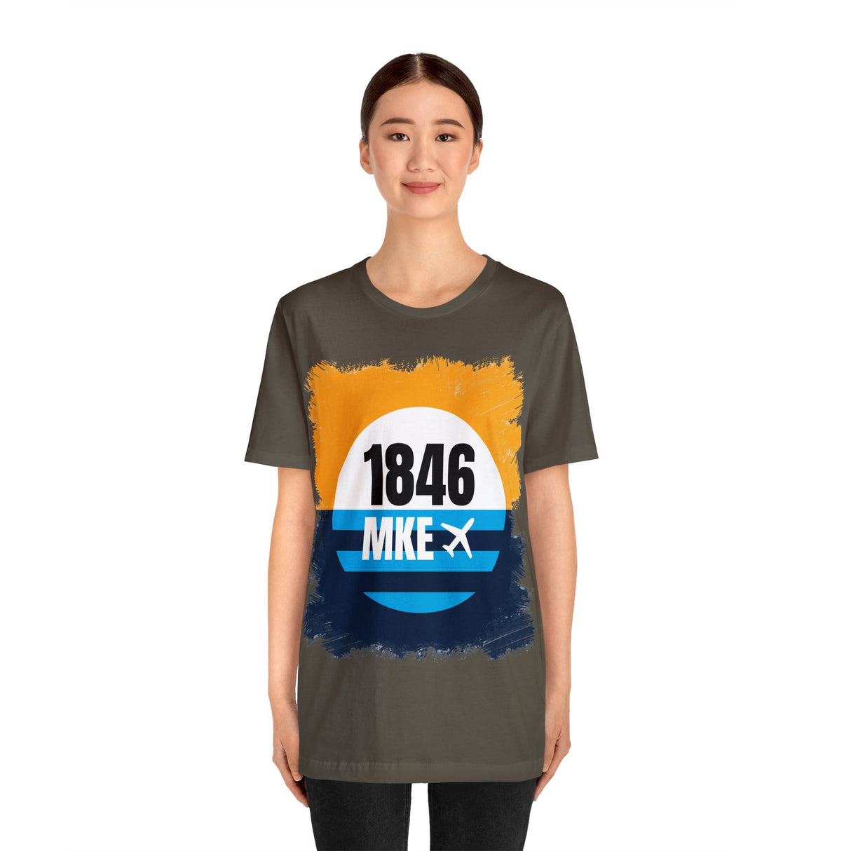 MKE - 1846 - Airport Travel Shirt - Milwaukee Peoples Flag