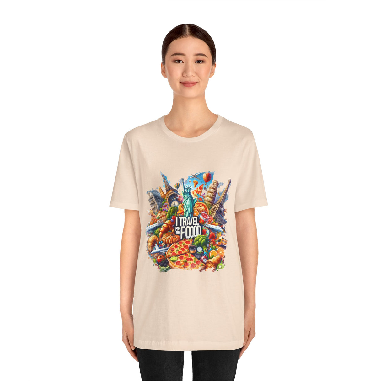 "I Travel for The Food" full color T-shirt