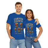 Custom Latitudes Travel - Canyon Country Tee, Adventure T-Shirt, National Park Shirt, Travel Souvenir Gift, Retro Tour Shirt, Hiking Apparel, Unisex Cotton Top