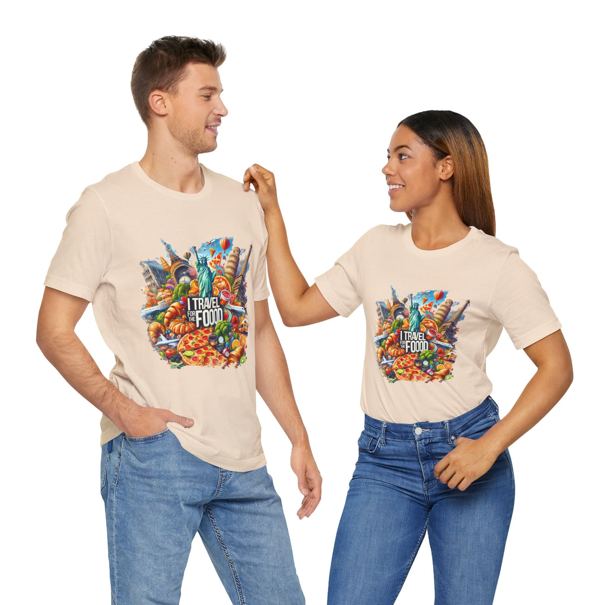 "I Travel for The Food" full color T-shirt