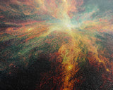 Galaxy Full of Stars, Pixel Space Art, Pixel Art, 3 piece wall art, 3 piece canvas, unique colorful living room wall art