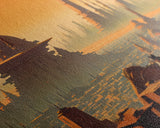 Futuristic Alien Desert World, Scifi Art, Framed Canvas Print, Cool Wall Art
