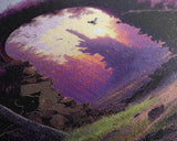 Portal to another world, purple fantasy art, watercolor, RPG concept art, framed canvas print