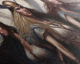 The Valkyries, Norse Mythology, Framed Canvas Print, Norse Fantasy Art