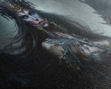 Hel, Goddess of Death, Framed Canvas Print, Norse Mythology Fantasy Art, Framed Canvas Print