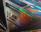 Urban Decay Wall Art - Graffiti Covered Subway Train - 1970s NYC Art - Framed Canvas Print - Original Art - Dystopian Urban Decay