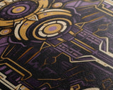 Art Deco Pattern Wall art, Framed Canvas Print, Art Deco, Patterns art, Yellow & purple art, Ornament art, Colorful painting, Light colors