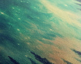 Green Night Sky Watercolor Art Print, Forest Canvas Art, Dark Forest Art, Starry Night Sky, Galaxy Art, Panoramic, Wall Art, Canvas Print