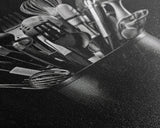 Kitchen Utensils Wall Art, Kitchen Wall Decor, Black And White, Minimalist Print, Wall Decor, Canvas Print, Wall Art, Framed Canvas