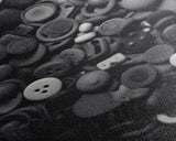 Collection Of Buttons Wall Art, Sewing Room Wall Decor, Black And White, Minimalist Print, Wall Decor, Canvas Print, Wall Art, Framed Canvas