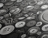 Buttons Wall Decor, Sewing Room, Craft Room, Black And White, Minimalist Print, Wall Decor, Canvas Print, Wall Art, Framed Canvas