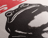 Japanese Frog Print, Japanese Prints, Vintage Style Art, Framed Canvas or Poster, Matsumoto Hoji INSPIRED Art, Wabi Sabi Animal Print