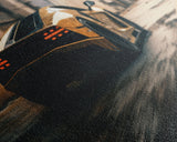 Cool Supercar Art, Framed Canvas Print, Cyberpunk Sportscar Painting, Futuristic Supercar Painting, Man Cave Decor, Gift For Him, Car Guy