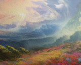 Mountain Painting Canvas Print, Colorful Art, Mountain Art, Landscape Painting, Mountain Wall Art, Nature Painting, Mountain Art Print