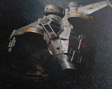 The Star Fighter, Cool Scifi Wall Art, Scifi Art, Framed Canvas Print, Gull Wing Space Ship, Unique Art, Alien Wall Art, Space Ship Art