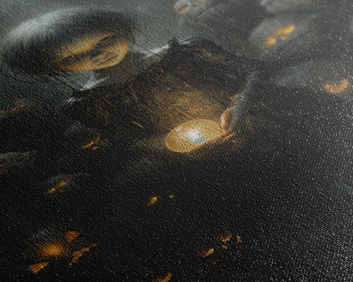 Dark Fantasy Art, Spooky Decor, Goth Decor, Canvas Print, Wall Art, Vertical Print, Dark Wall Art, Video Game Art, Gaming Wall Decor