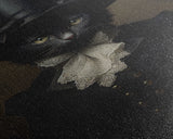 Cute Renaissance Cat, Black Cat Print, Goth Home Decor, Art Canvas Print, Dark Academia, Gothic Victorian, Halloween Decor, Witch Familiar