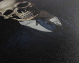 Gothic Victorian Skeleton Portrait, Framed Canvas Print, Halloween Art, Oil Painting, Halloween Canvas