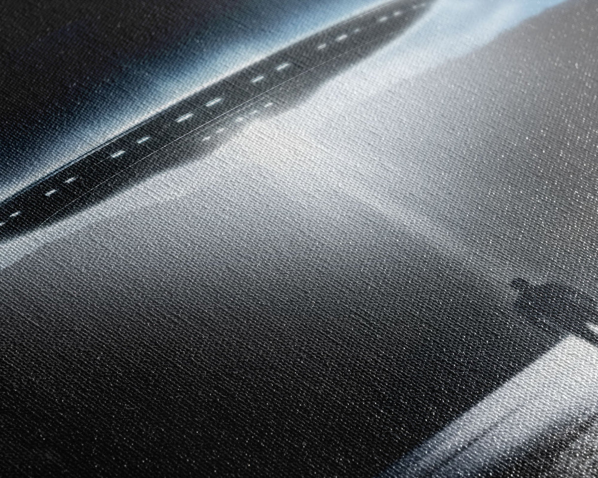 The Encounter, Framed Canvas Print, Scifi Canvas Art, UFO Photography